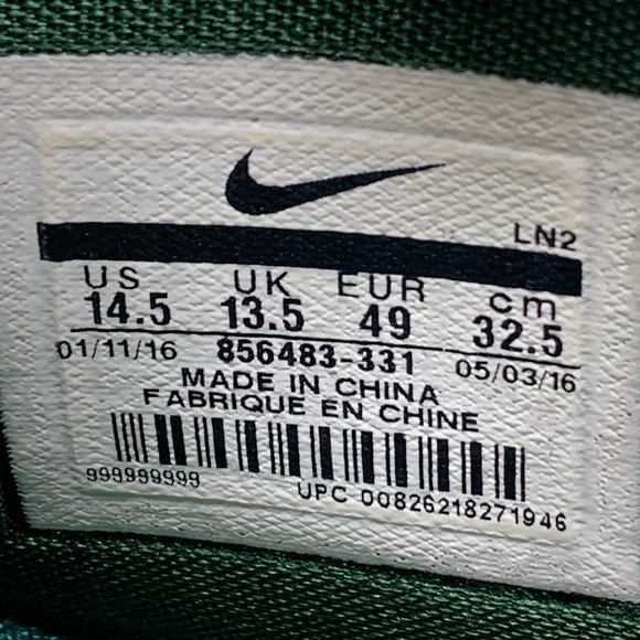 Nike Hyperdunk 2016 TB‎ 'Gorge Green Basketball Shoes Men’s Sz 14.5 - Picture 10 of 10